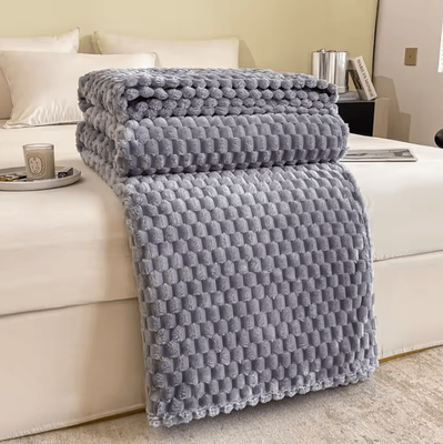 Inspire Curations Soft Plaid Fleece Travel Throw Blanket yanxunlan 120x200cm 1pc