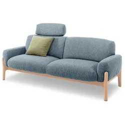 Segmüller Werkstätten Sofa 2-Sitzer klein Mika01 Stoff Blau