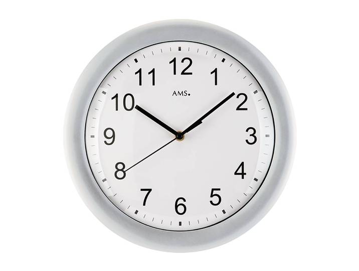 Horloge murale Vandel Matière plastique Ø 30cm Argenté/Blanc/Argenté