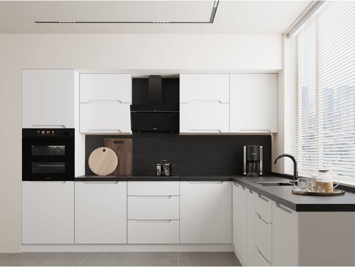 ROYAL24_MARKT Winkelküche KS33-G300x290 - Zivora - mit MDF-Fronten und Soft-Close, (Komplett Set), Edles Design - Top Material - Hochwertig