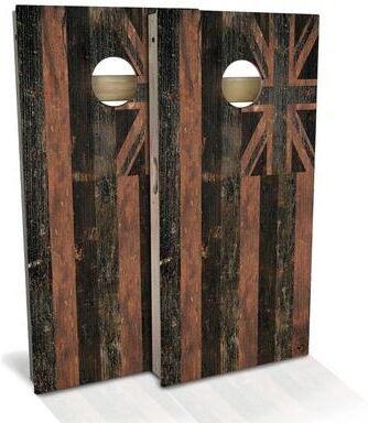 Skip's Garage Hawaii Flag Rustic Outdoor Cornhole Board Set