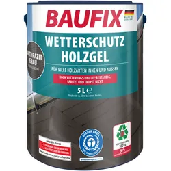Baufix Wetterschutz-Holzgel Anthrazitgrau