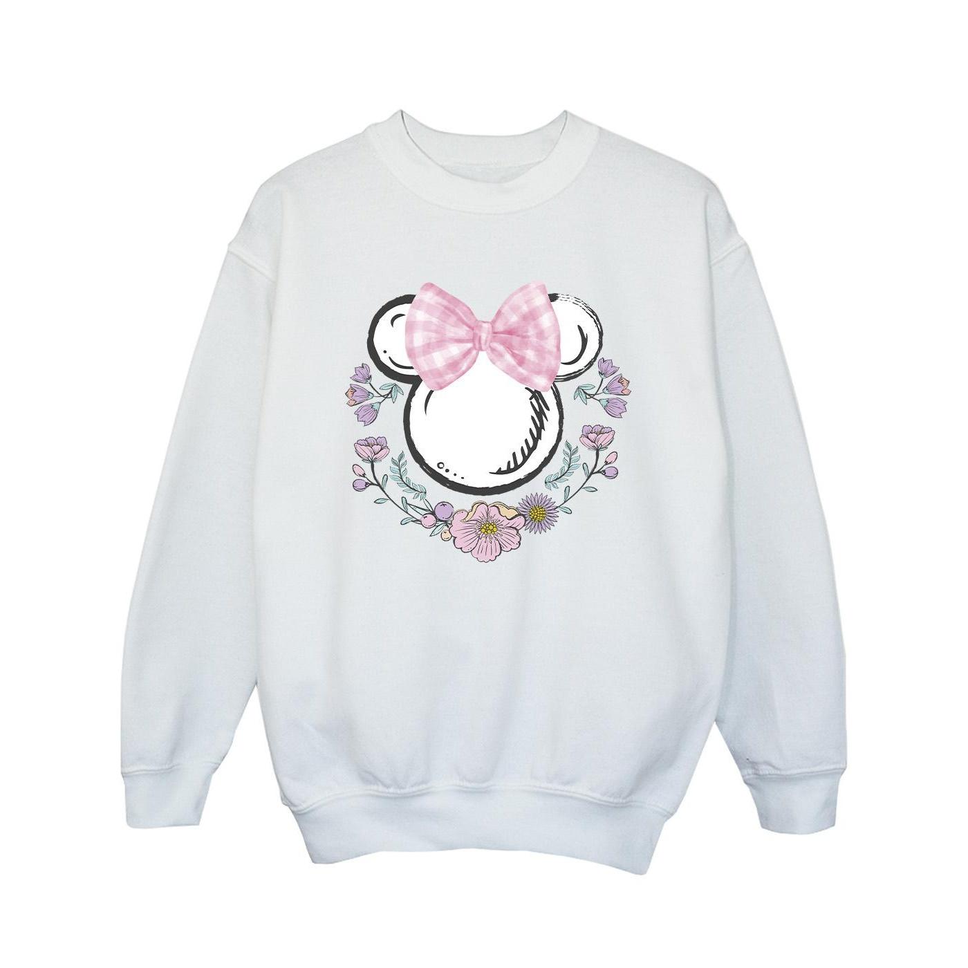Disney Meisjes Minnie Mouse Strik Sweatshirt (Wit)