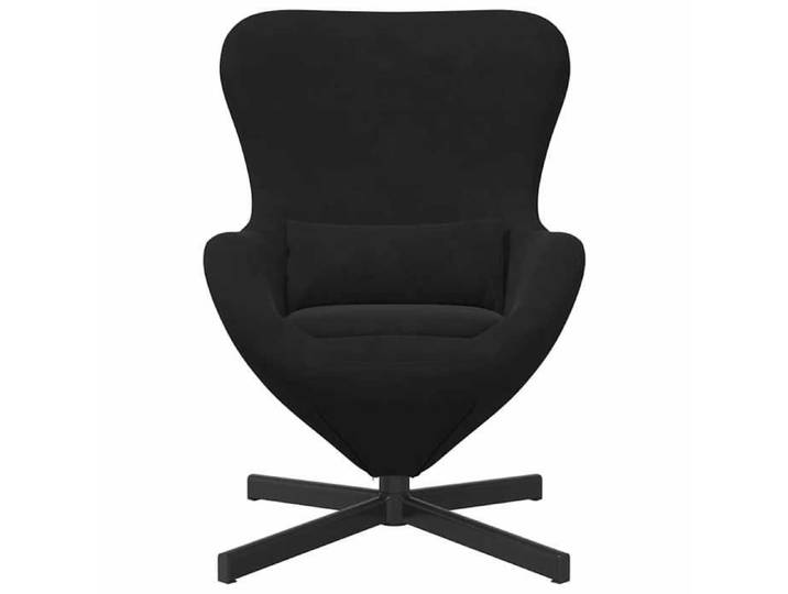 Confortable Fauteuil œuf Noir 63x73x90 cm avec manuel de montage Velours__21619