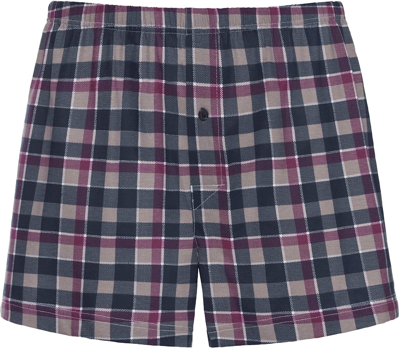 Boxershorts WÄSCHEPUR, Herren, Gr. 12, 3 Stk., blau (blau, kariert), 100% Baumwolle, Unterhosen Boxershorts blau, kariert 12, 3 Stk.