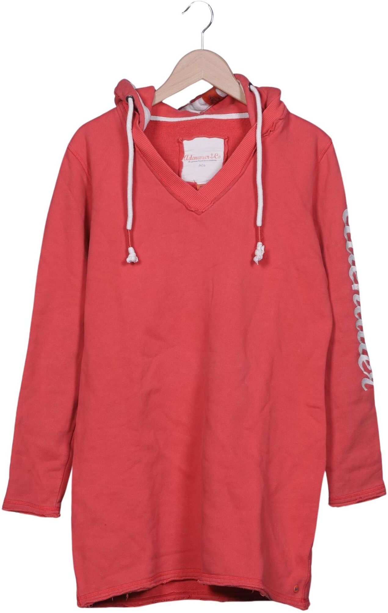 Adenauer & Co Damen Kapuzenpullover, Rot, Gr. M, Baumwolle - Second Hand