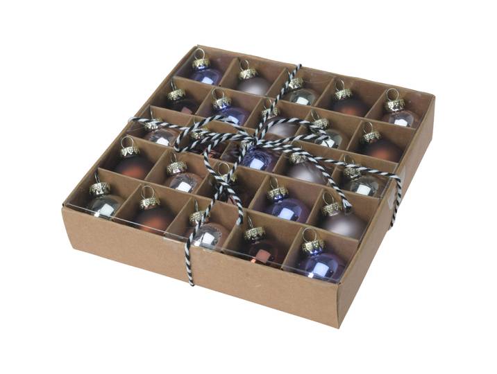 Weihnachtskugel Sparkle violett Glas - Weihnachtskugel