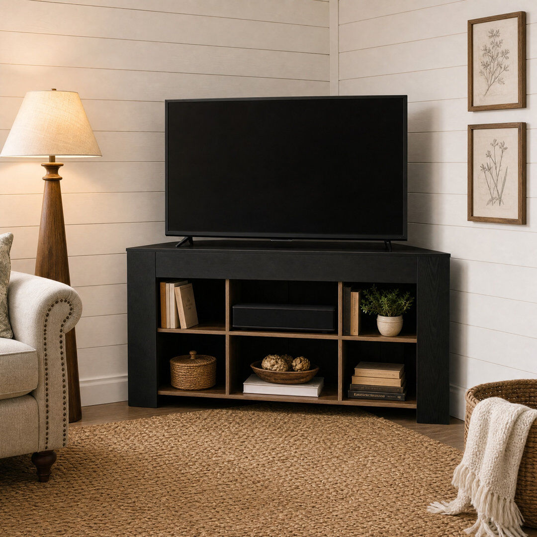Blue Elephant Unfinished TV Stand for TVs up to 65" Black;Unfinished 65"