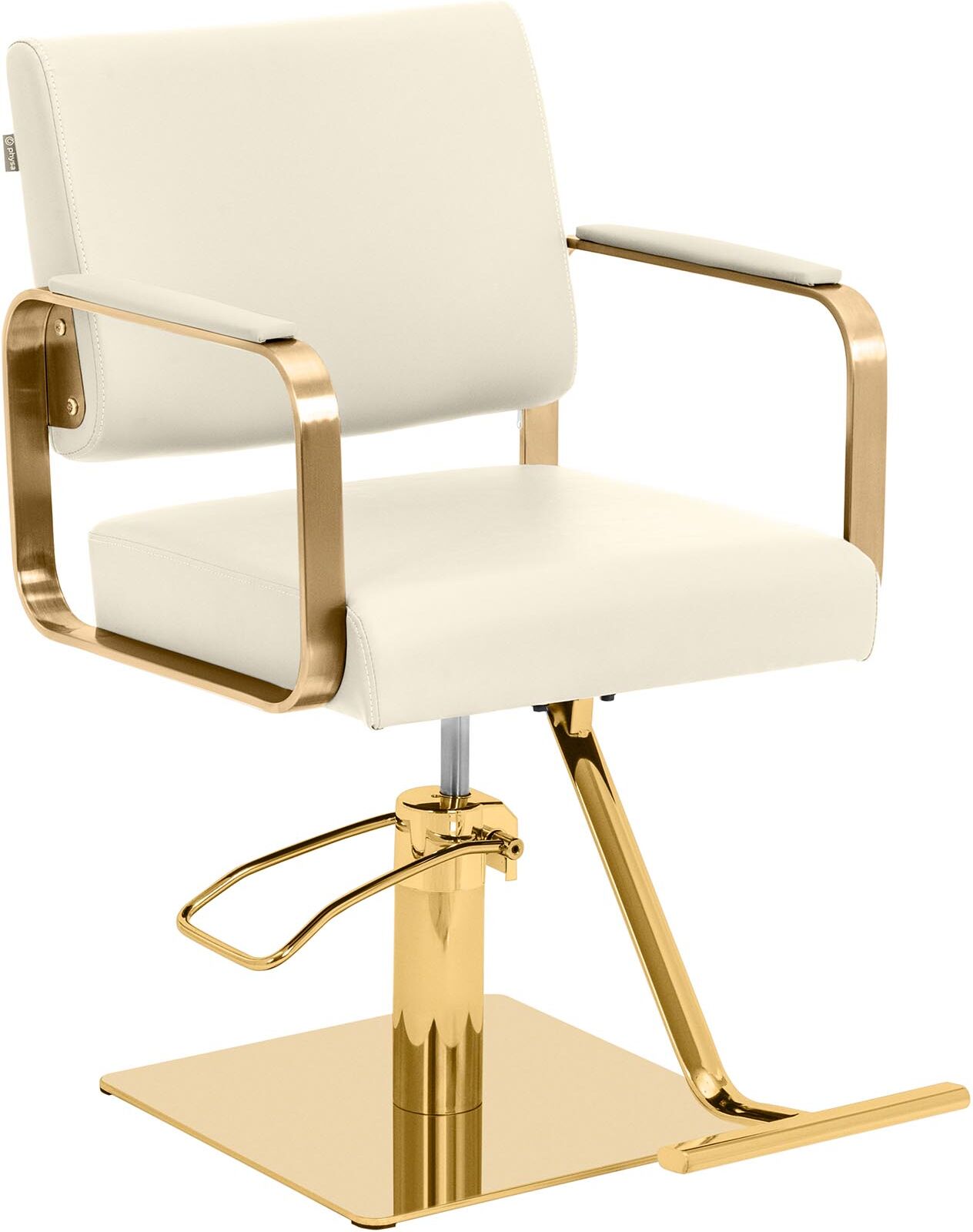 physa Salon Chair with Footrest - 50 - 66 cm - 200 kg - cream/gold PHYSA OTLEY CREAM_GOLD