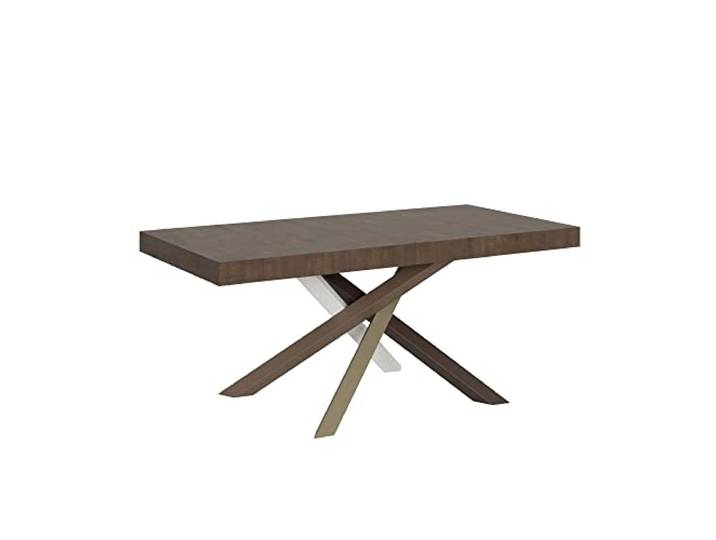 Tafel Volantis Multicolor 4/C uittrekbaar 90 x 180 uitgeschoven 440, notenboomplaat, frame 4/C gekleurd geblokkeerd