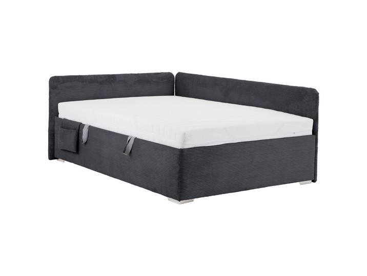 Bett 120/200 cm Graphitfarben