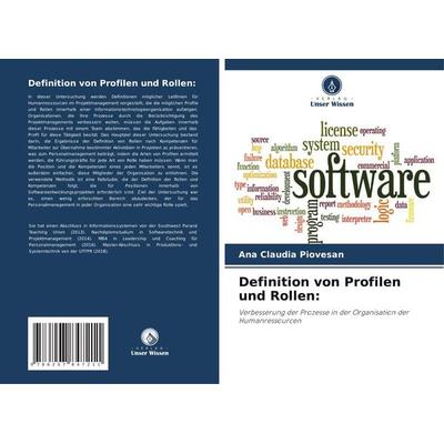 Definition von Profilen und Rollen:, Taschenbuch von Ana Claudia Piovesan, Verlag Unser Wissen, 978-620-7-84721-1