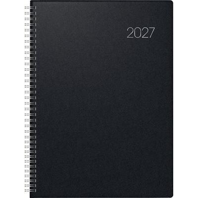 BRUNNEN 1078765907 Buchkalender Mod. 787 2027 A4, Kunststoff, schwarz