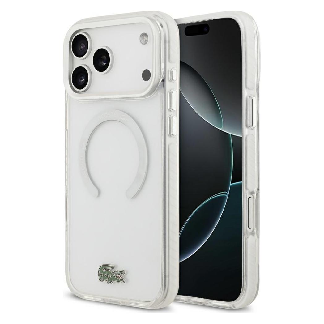 Lacoste Shockproof Transparent Frosted MagSafe Case for iPhone 17 Pro Max White (Apple iPhone 17 Pro Max) (62225356)