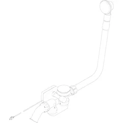 Dornbracht Ablaufgarnitur mit Überlauf elektronisch, Platin gebürstet, 125 x 545 x 615 mm