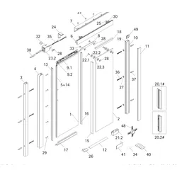 HSK Ersatzteile 1x Magnetprofil, E72056-1 E72056-1