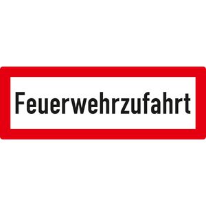 SafetyMarking Verkehrsschild StVO zugelassen, 59 x 21 cm, RA1/C, Feuerwehrzufahrt