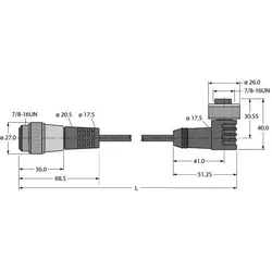 Turck PVC-Kabelmantel RSM WKM 5711-2M