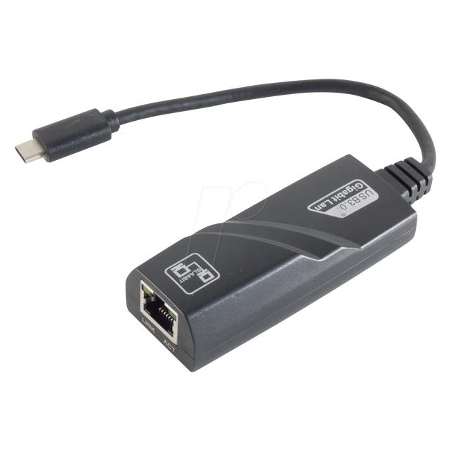 Shiverpeaks BASIC-S USB Adapter, C-Stecker (USB 3.1, USB-C, RJ45 Gigabit Ethernet (1x)) (BS13-50018)