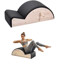 VEVOR Pilates-Wirbelsäulenkorrektur Yoga Zubehör für das Heim-Fitnessstudio, Fitness-Trainingsgerät aus Gummibaumholz, gekrümmtes Fitness-Körpertrainingsgerät, für Wirbelsäulenübungen Gleichgewicht