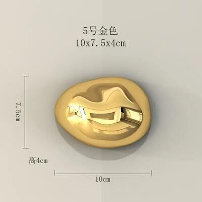 Inspired Finds Modern Abstract Stone Wall Hanging Sculpture Minimalist Home Decor Accent gold 3.9in