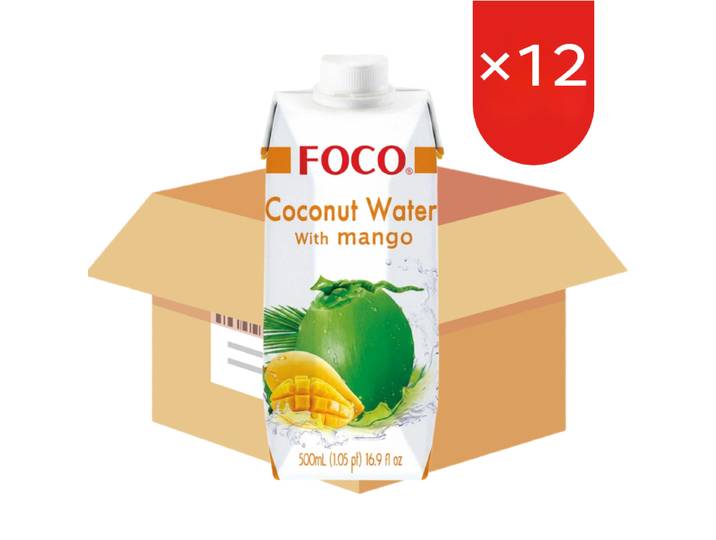 FOCO Kokoswater met mango 500 ml * 12 (doos)