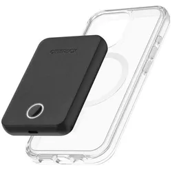 OtterBox Wireless Power Bank (7.5W) 5000mAh USB-C Port Black (5000 mAh, 12 W, 18.50 Wh), Powerbank, Schwarz