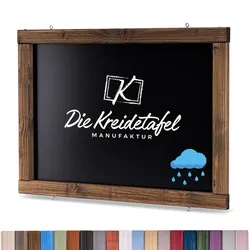 Die Kreidetafel Manufaktur Wetterfeste Outdoor Kreidetafel mit Holzrahmen / Kolonial 120x55cm