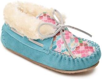 Minnetonka Charley - Girls 2 Youth Blue Slipper Medium