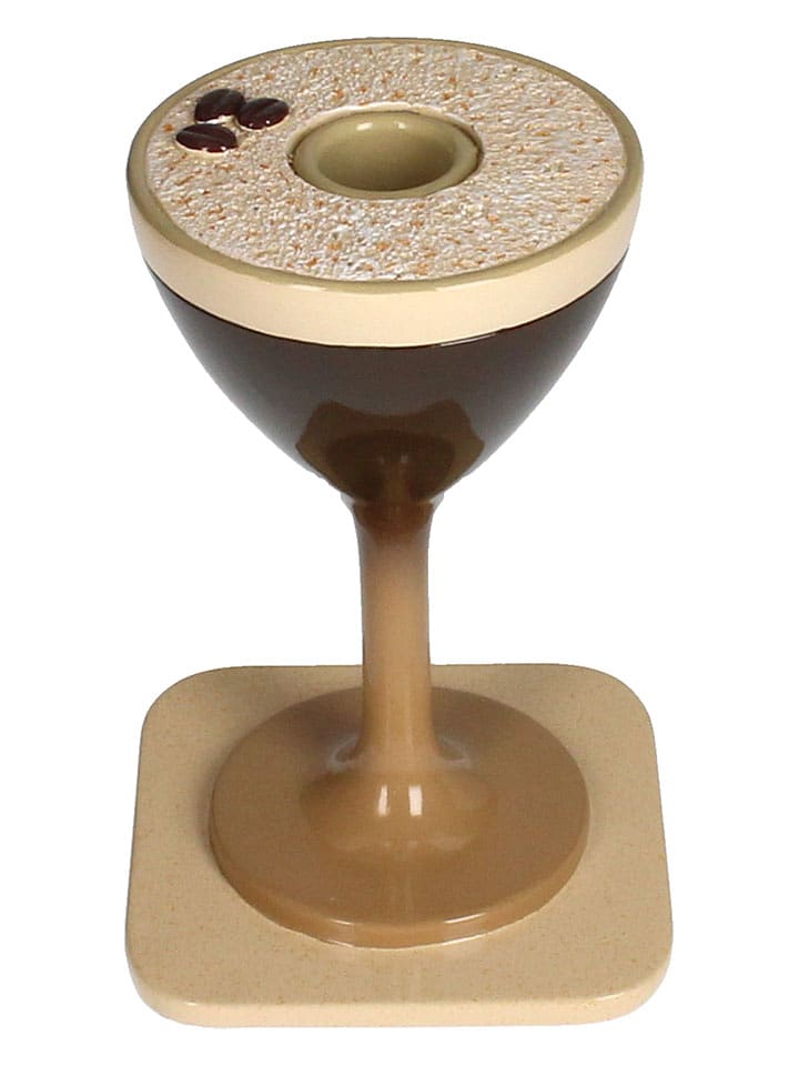 Kersten Kerzenhalter ''Espresso Martini'' in Braun - (H)15 x Ø 10 cm - onesize