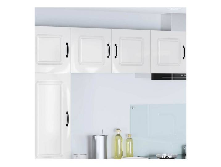 vidaXL Sideboard, Küchenschrank Kalmar 2 pcs Hochglanz Weiß 40 x 31 x 40 cm