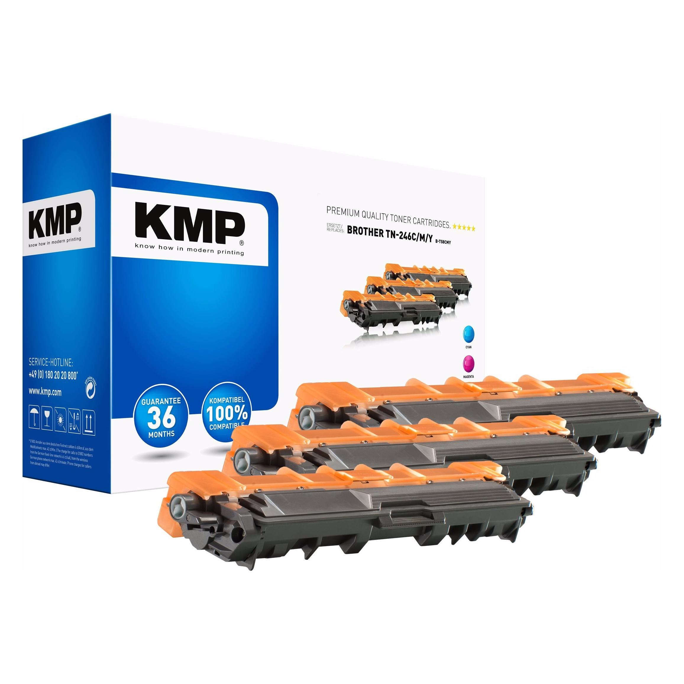 KMP MULTIPACK B-T58CMY - 3er-Pack - mit hoher Kapazität (C, M, Y) (1248,3030)