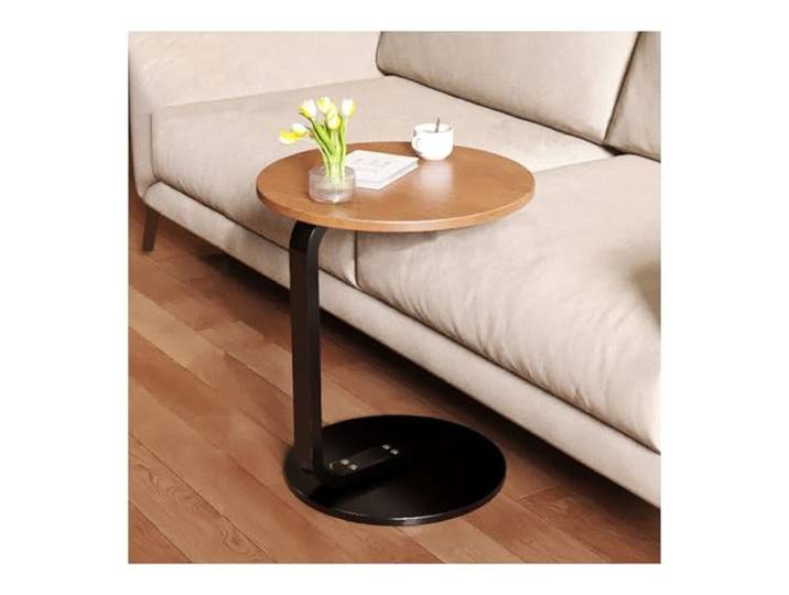 For Wohn- und Schlafzimmer, Beistelltisch aus Walnussholz(50*50*60cm,Wood)