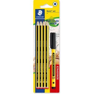 Staedtler Schreibset Noris 120, 9-teilig, Bleistift Härte HB und Fineliner