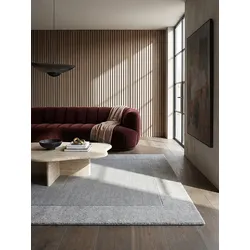 Wollteppich uni Grau meliert 160 x 230 cm - MOLE   Kadima Design