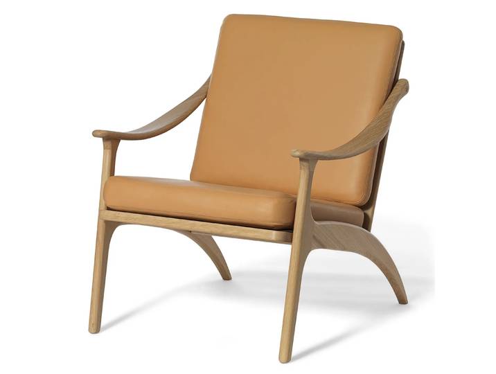 Warm Nordic Lean Back Soavé Sessel weißgeölte Eiche Nature