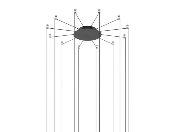 Lodes Baldachin Radial System - Schwarz matt , 5–12