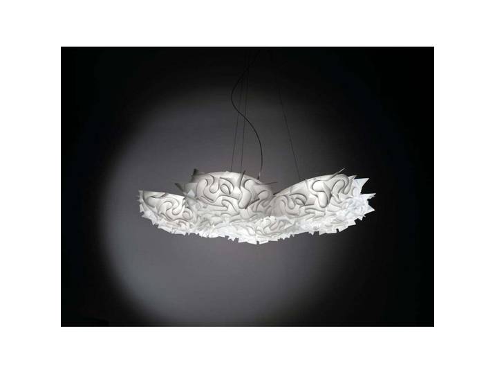 Veli 7 Pendelleuchte Weiß - SLAMP - Esszimmer - Kunststoff