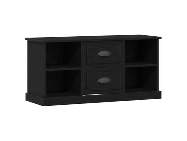 LMTYOENFG TV-Schrank Schwarz Eichen-Optik Lowboard 99,5x35,5x48 cm Stilvolles Fernsehmöbel mit Schublade und Fächern fürs Wohnzimmer oder Schlafzimmer. Kompaktes Design für Mediengeräte.