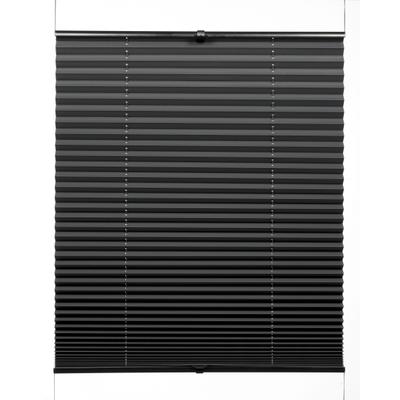 Plissee GARDINIA "Concept Thermo", schwarz, B:60cm H:130cm, Obermaterial: 100% Polyester, Plissees, verschraubt, Innovative Träger- und Montagetechnik