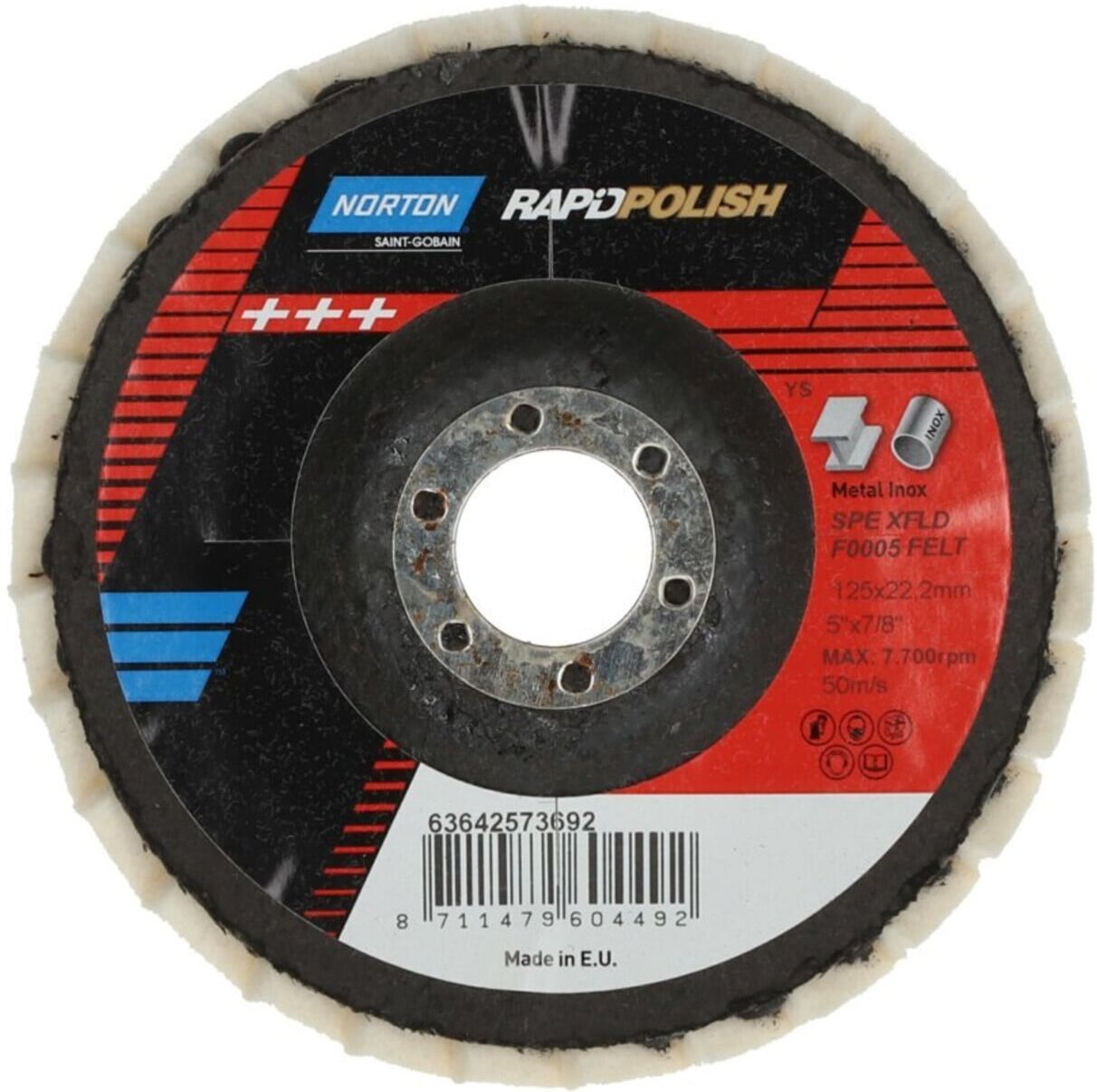 Norton Tellerfächerscheibe Rapid Polish-125 ; Saint-Gobain (63642573692)