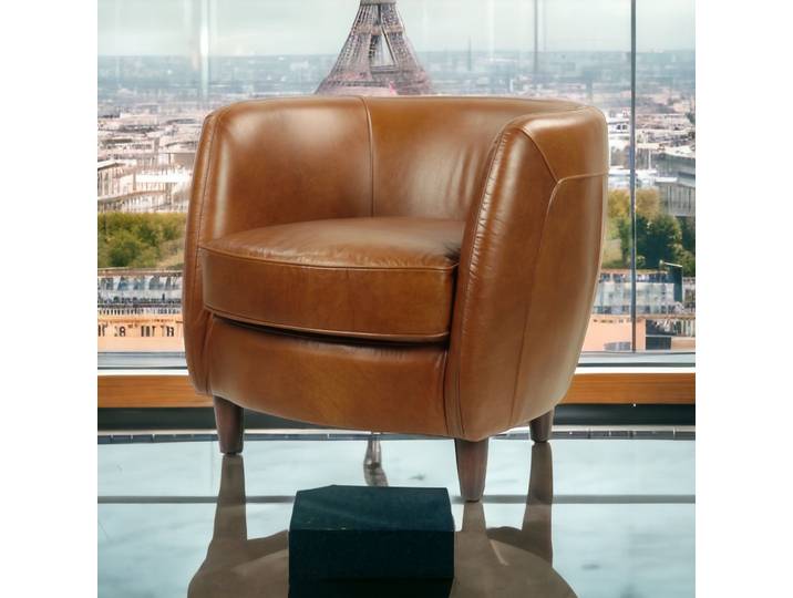 Fauteuil club Oscar en Cuir - Havana