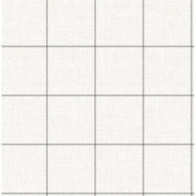 Seabrook Designs Lillian August Linen Check Unpasted Wallpaper