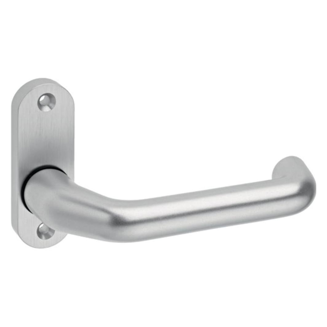 EDI Profiltürdrückerlochteil 1391/0800 Aluminium F1 oval 8 mm gekröpft (Türgriff) (1391/0800/01)