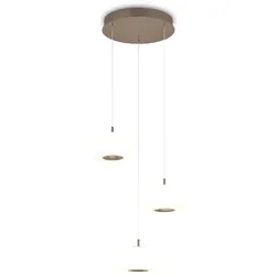 Helestra LED-Pendelleuchte Sapo Aluminium Coffee