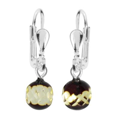 Paar Ohrhänger OSTSEE-SCHMUCK "Ostsee-Schmuck Ohrhänger Klassisch 7 mm Ohrhänger Klassisch 7 mm", weiß, Ohrringe, Damen, 24x7mm, Silber 925 (Sterlingsilber)