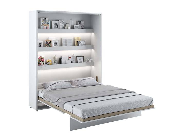 Lit mural escamotable CONCEPTION PRO 160x200 cm blanc mat (vertical)
