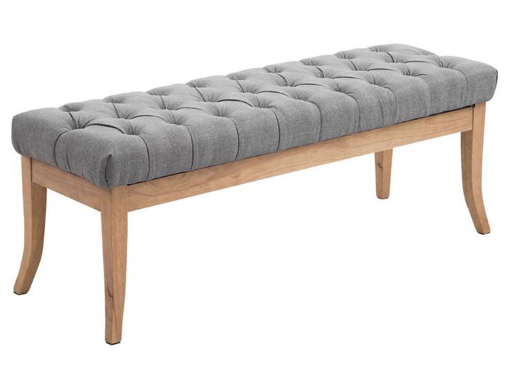 CLP Sitzbank Ramses Stoff antik-hell (1er), Stoff, helles Holzgestell, bodenschonend