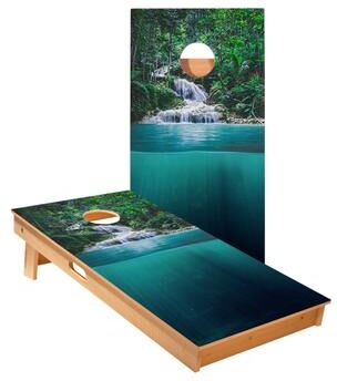 Skip's Garage Forest Waterfall Cornhole Boards