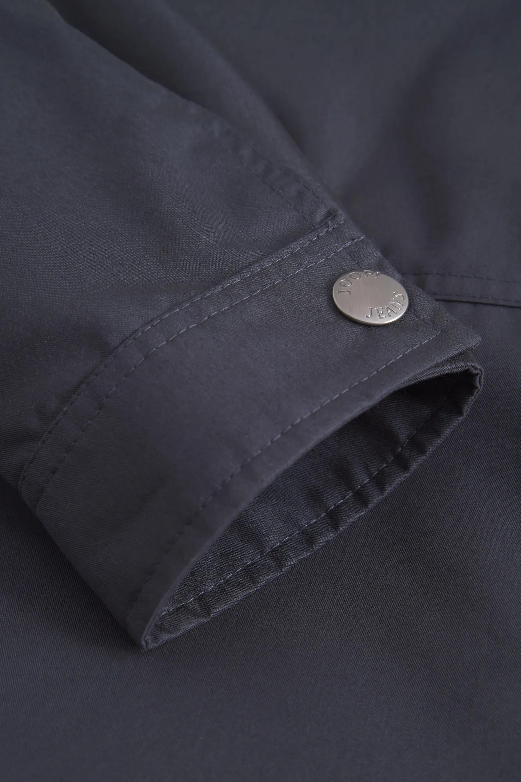Blouson JOOP JEANS "Janos", Herren, Gr. 60, blau (dunkelblau), Web, Obermaterial: 63% Baumwolle, 37% Polyester, clean, unifarben, normal normal, 2-Knopf-Manschette, Jacken Blouson, mit Reissverschluss dunkelblau 60